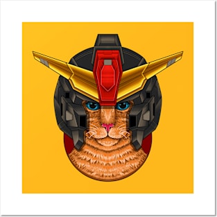 Gundam Cats: Helm Wearing Feline Fashion 3 Posters and Art